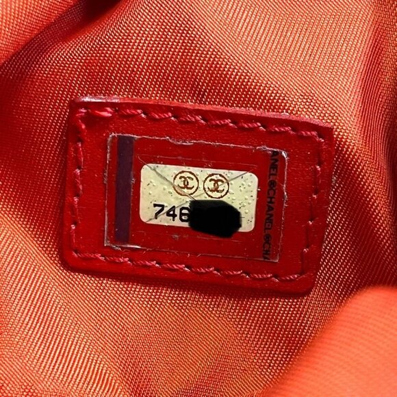 Authentic CHANEL CC Logo Sports Line Red Tote Bag Shoulder Bag Crossbody Bag - Picture 12 of 12